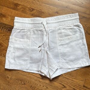 Athleta sz14 White Drawstring Linen Shorts